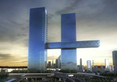 Dubai twin tower scheme with “world’s largest cantilever” praised for 4D modeling
