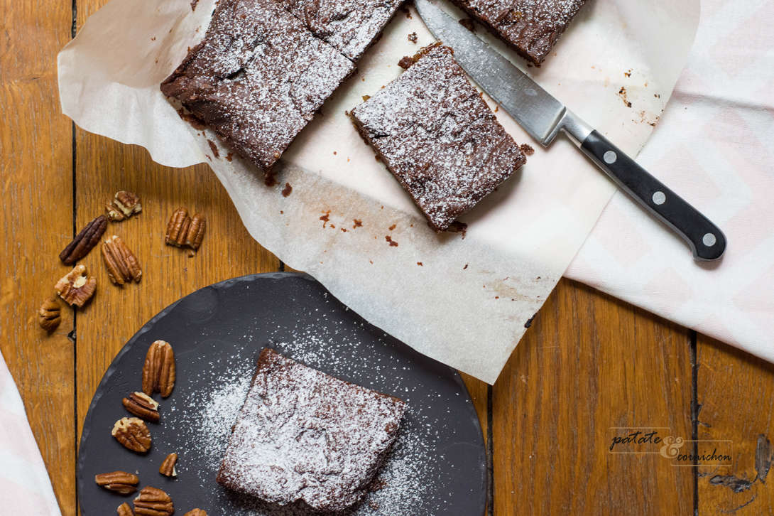Brownie vegan aux noix de pécan