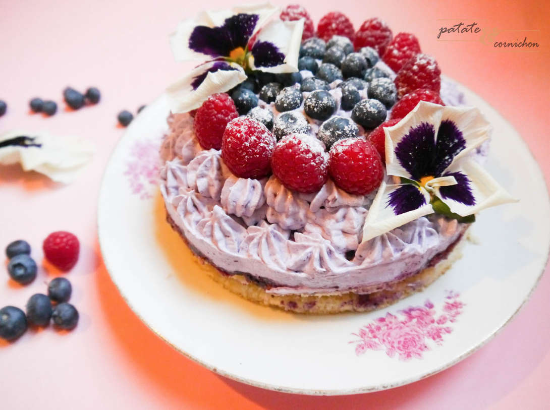 Gâteau de fête à la myrtille (vegan)