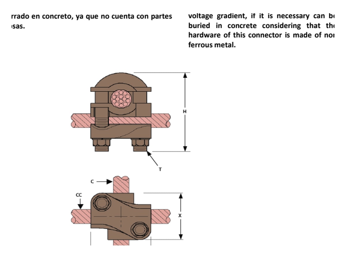 TC | Conector tipo TC para conductor eléctrico