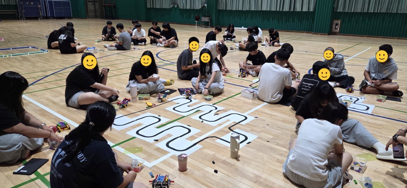 로봇축구 경기가 진행되는 현장