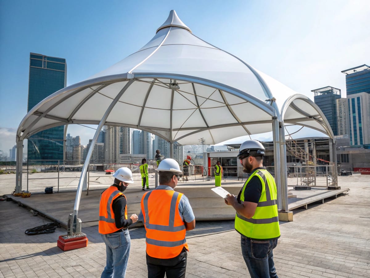 천막시공 pvc construction material