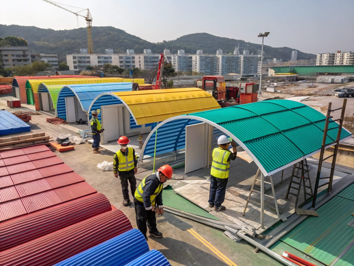 가설건축물시공 pvc construction material
