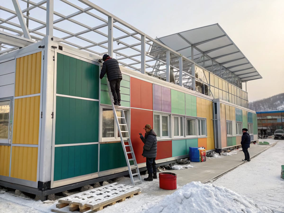 가설건축물시공 pvc construction material