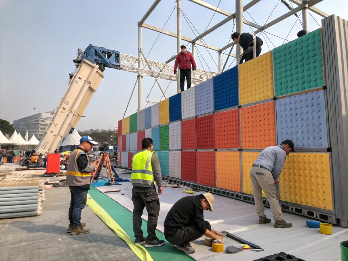 천막시공 pvc construction material