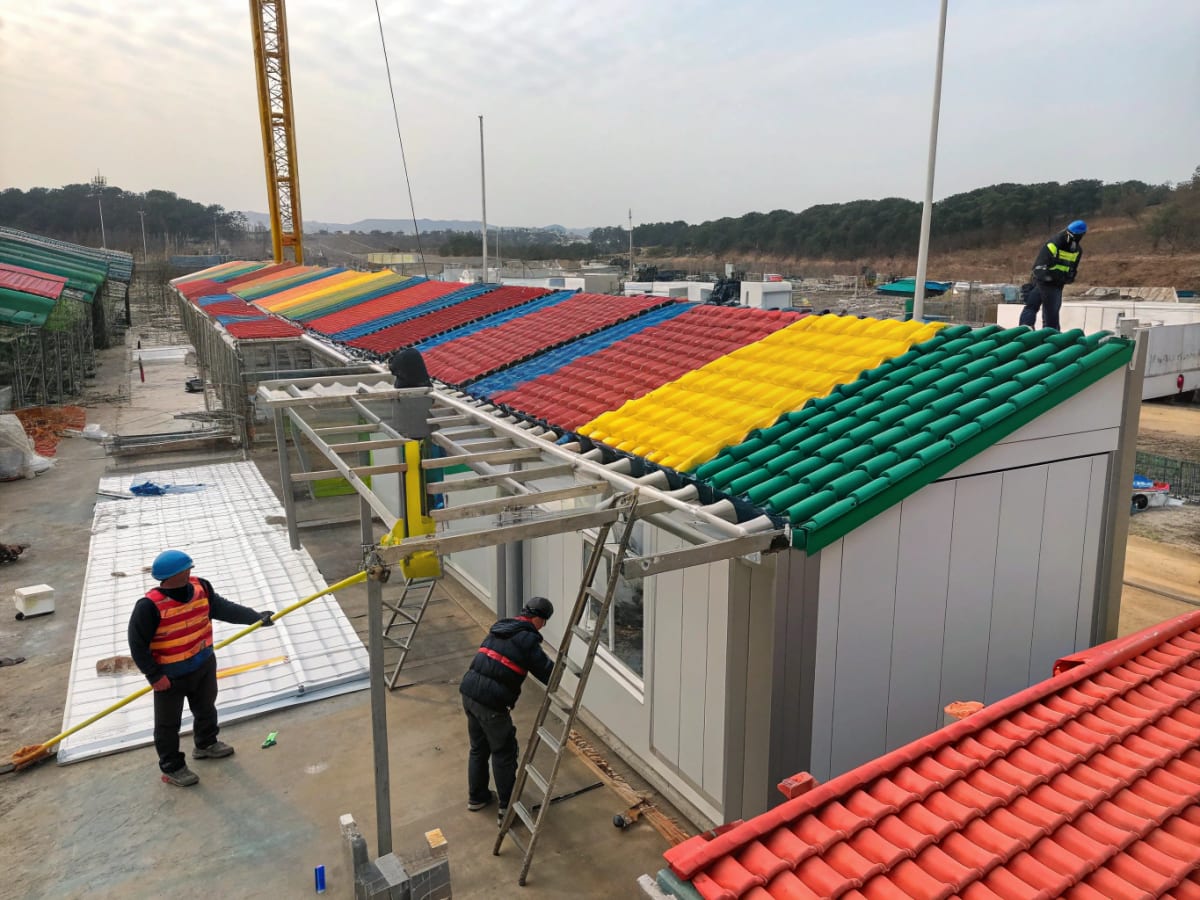 가설건축물시공 pvc construction material