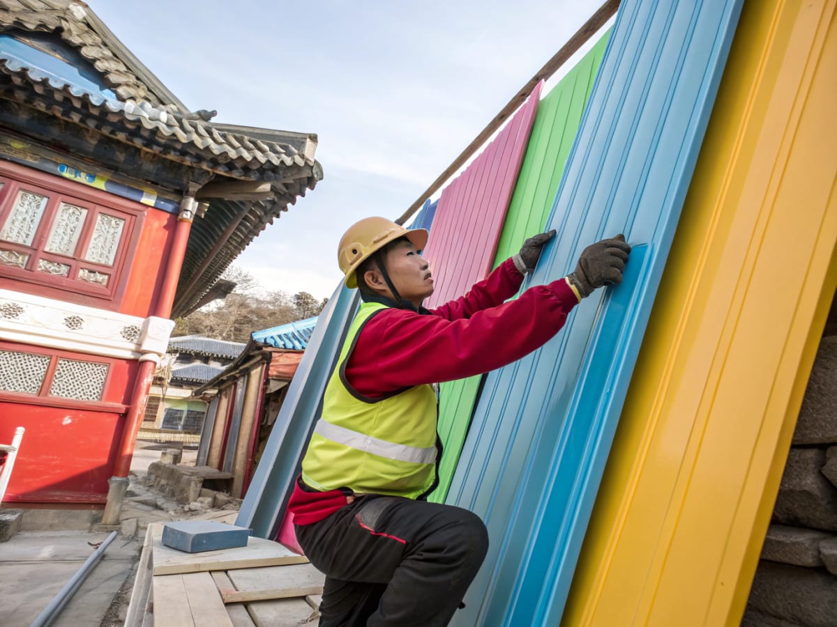 가설건축물시공 pvc construction material