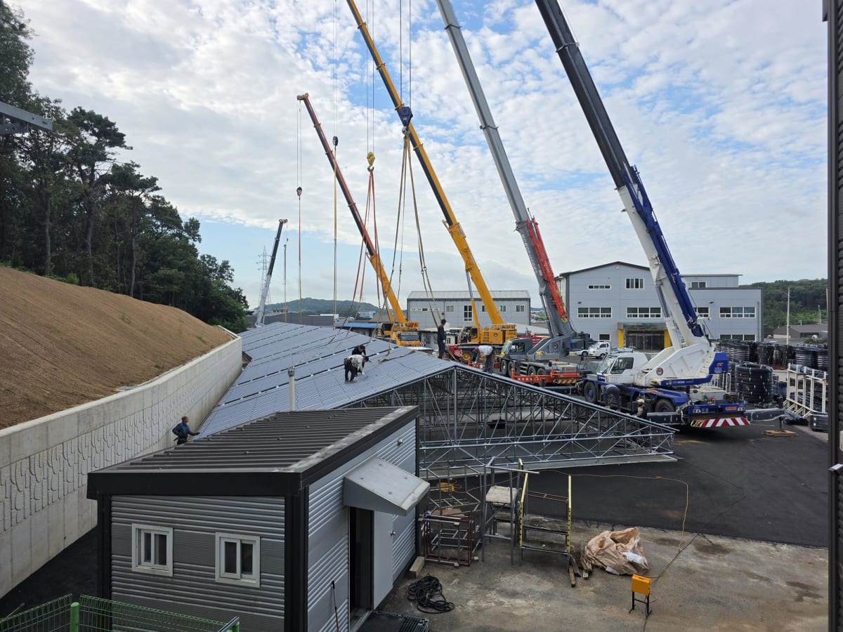 가설 건축 지붕