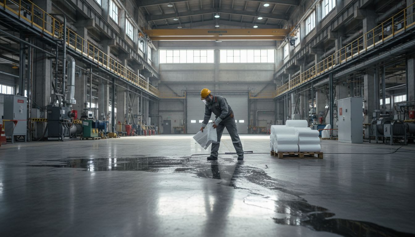 기름 유출 공장, 유흡착재로 환경 복구 비용 절감한 실제 사례
