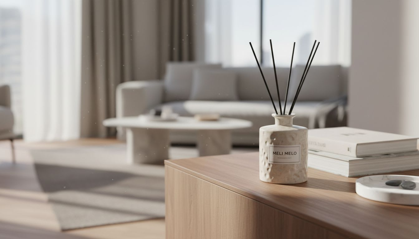 풍부한 발향력과 지속력을 자랑하는 멜리멜로 디퓨저의 섬세한 디자인