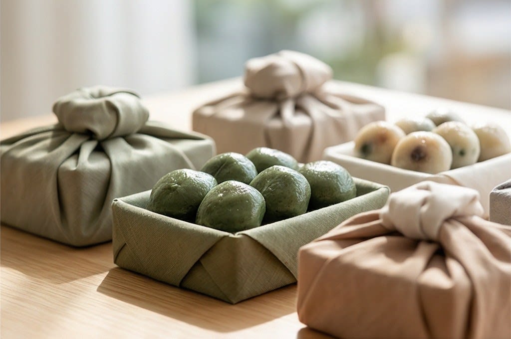 정성스러운 보자기 포장