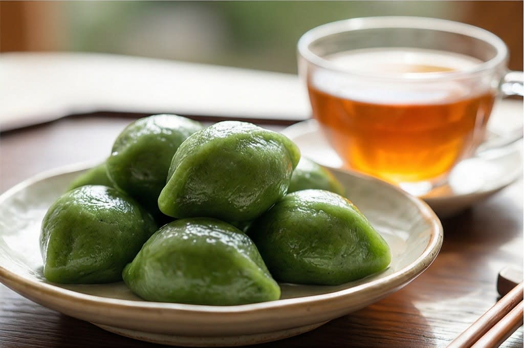 쫄깃한 모시송편의 풍성한 모습