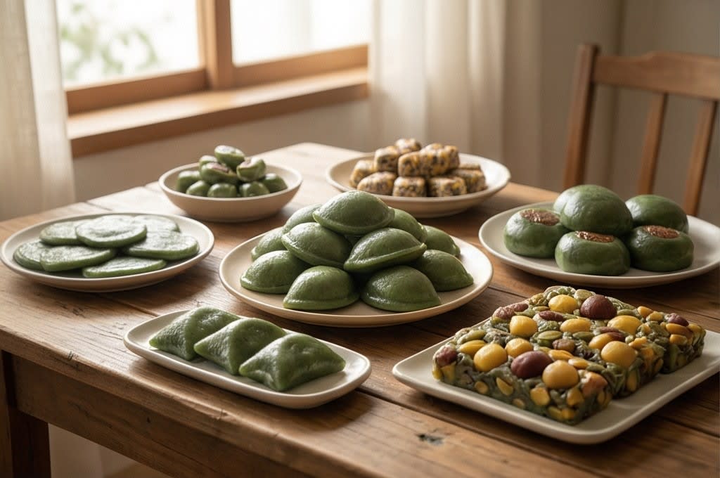 평화로운 일상의 모시떡