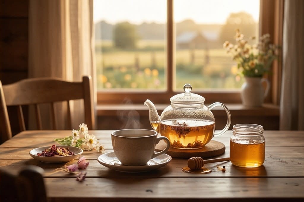 평온한 꽃차 티타임