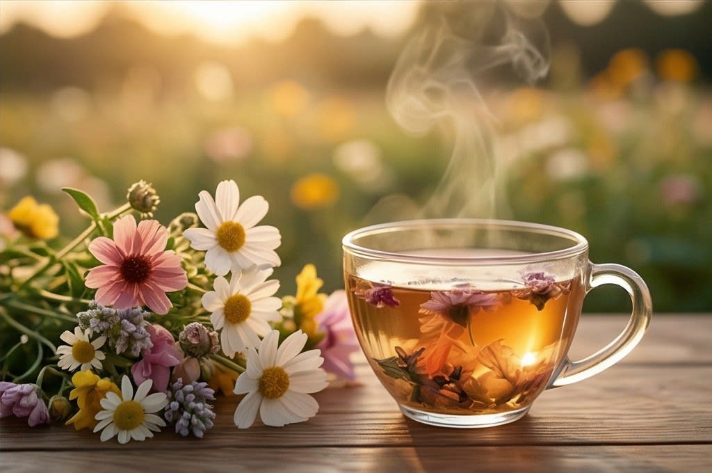 하루를 마무리하는 꽃차