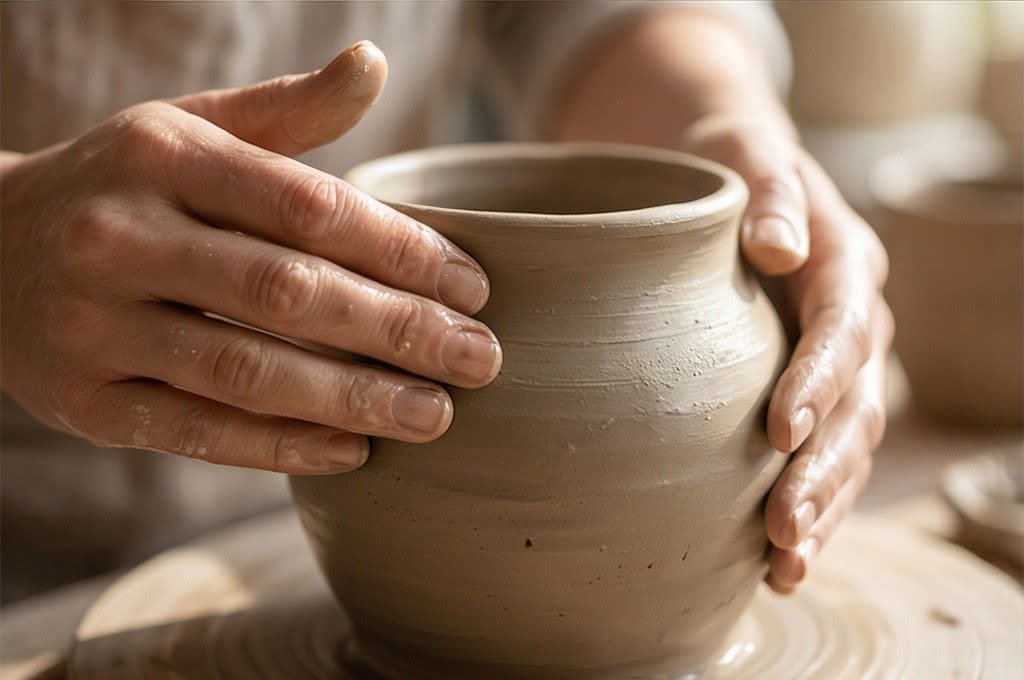 흙의 온기를 느끼며 형태를 매만지는 손길