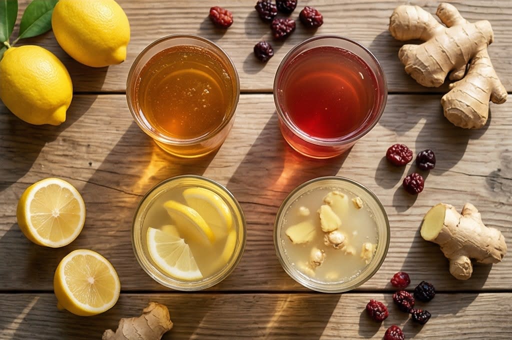 네 가지 황금 꿀 건강 음료