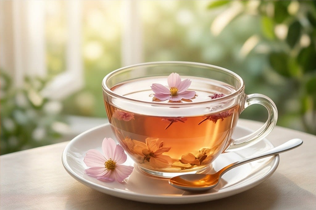 우아한 꽃차 비주얼