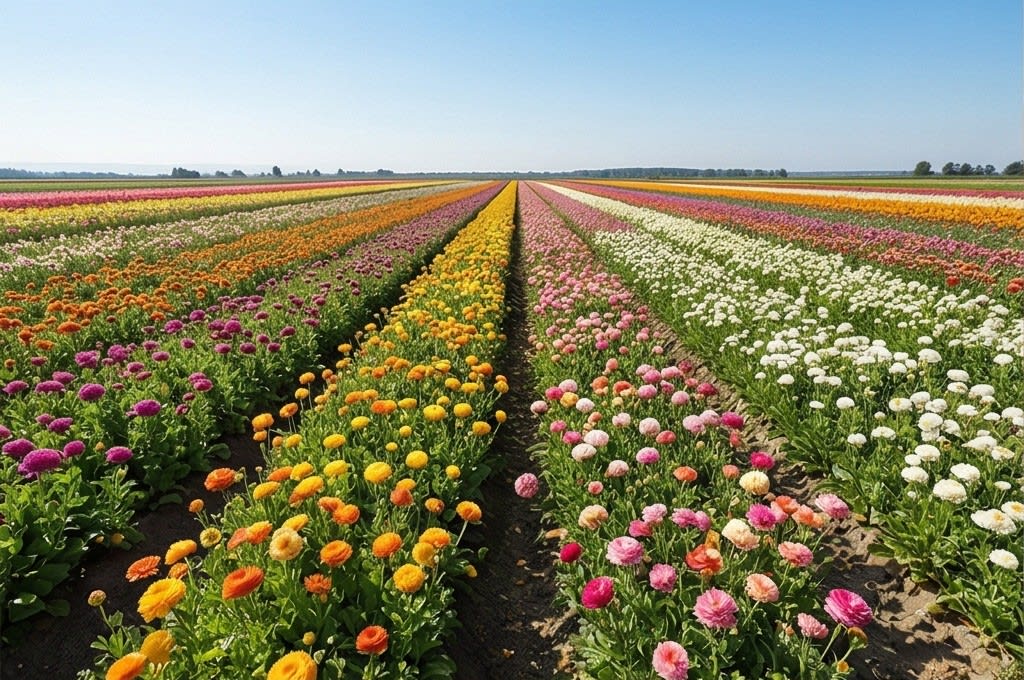 백화초 농원의 자연 친화적 꽃밭