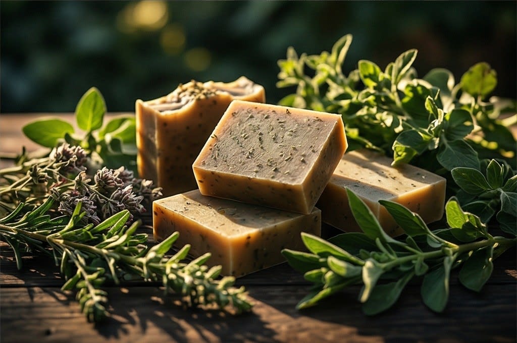 신선한 천연 성분 비누