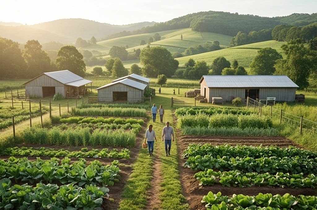 농촌의 여유로운 산책