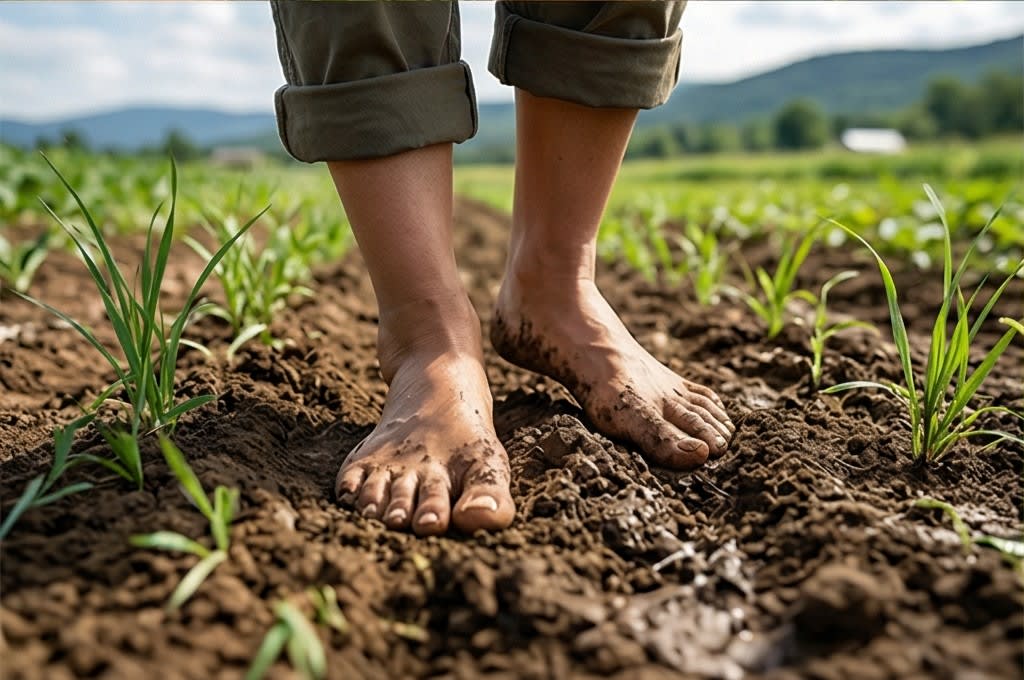맨발로 흙 밟기