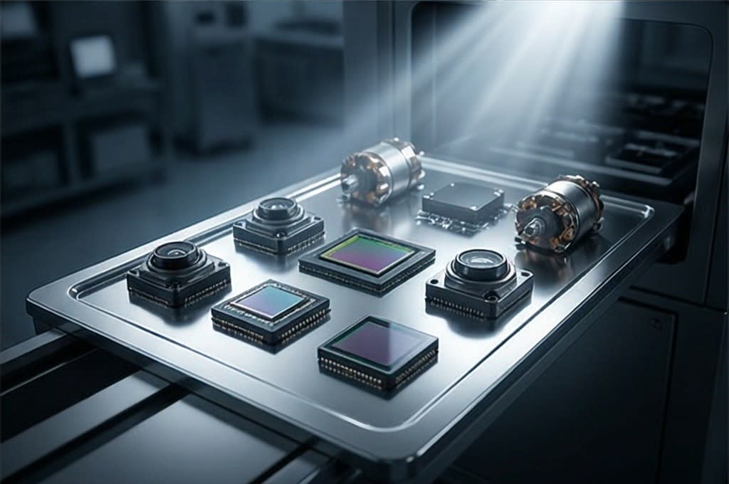 정렬된 센서 모듈 검사 대기