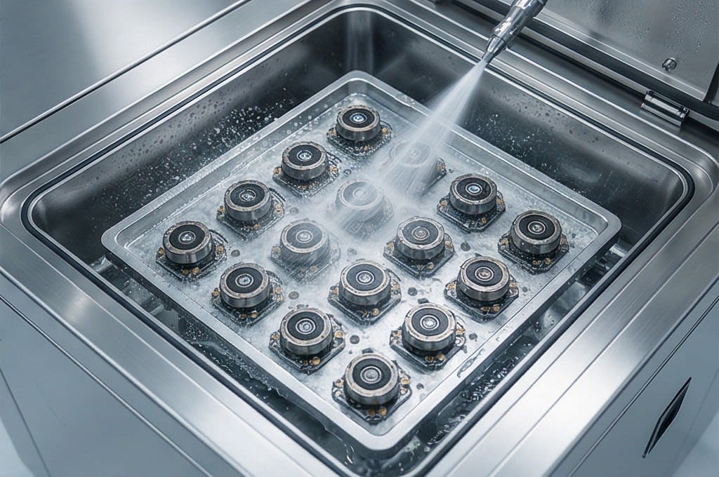 High-pressure nozzle precision cleaning