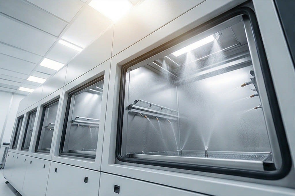 Inside of a multi-stage cleaning chamber