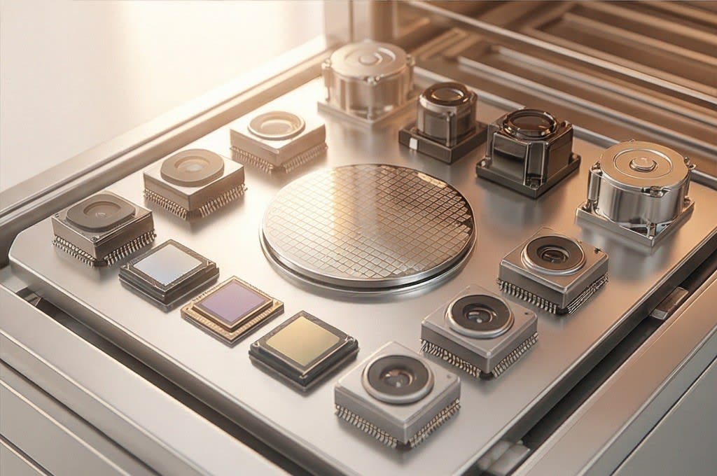 Close-up of Wafer and Sensor Components