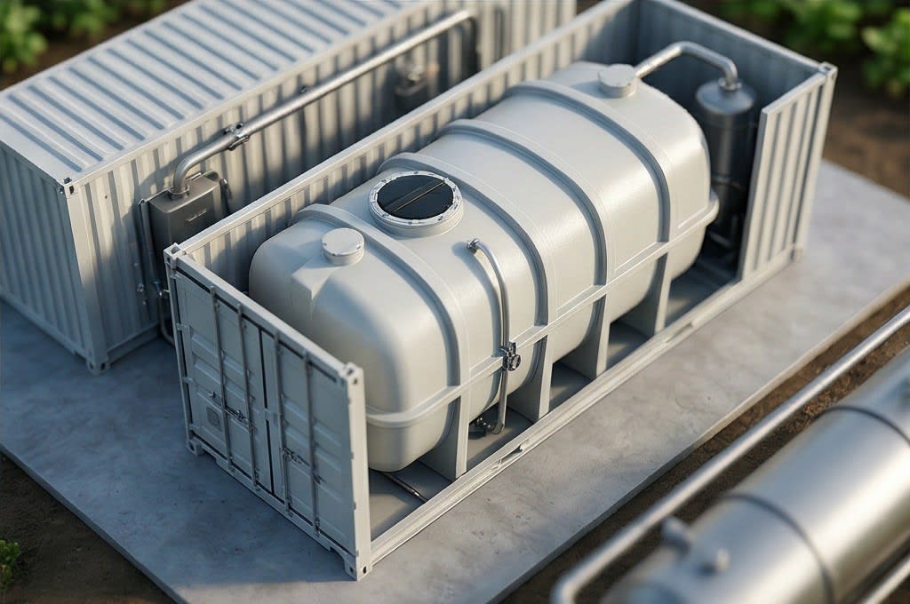 Container internal tank facility