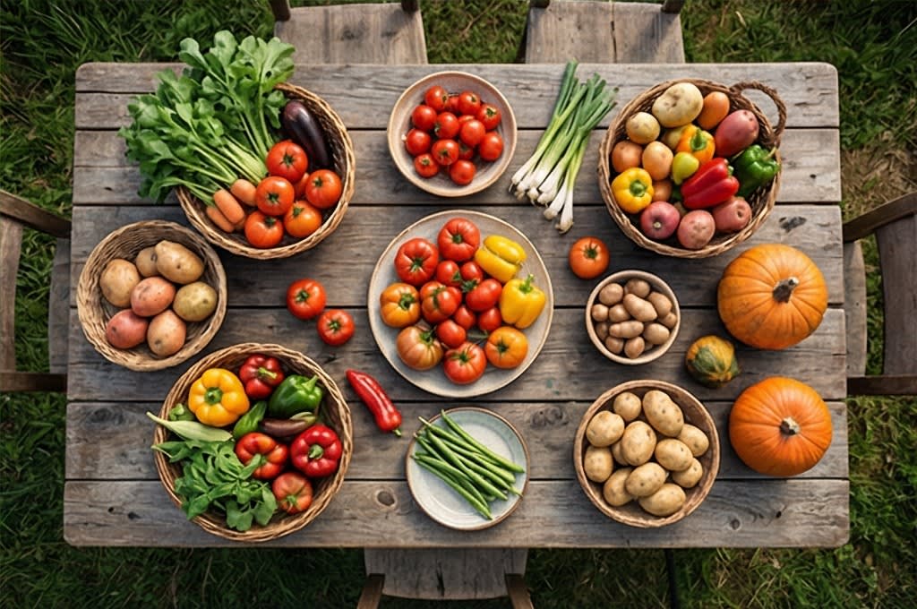 바구니 가득 싱싱한 채소