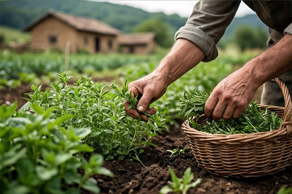 싱싱한 채소 직접 수확
