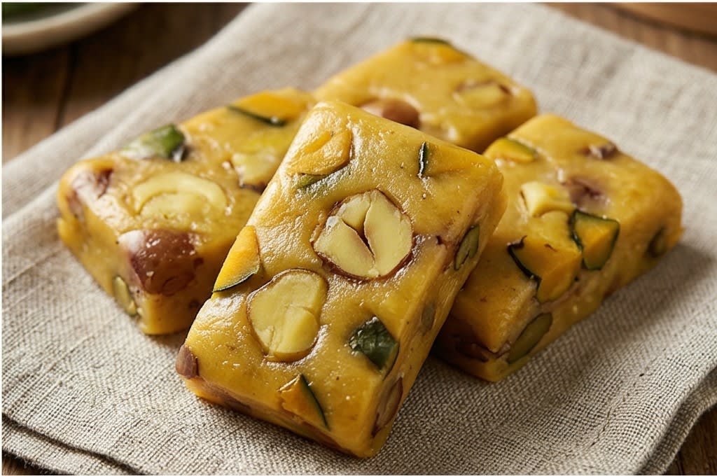 밤과 호박 가득 영양떡