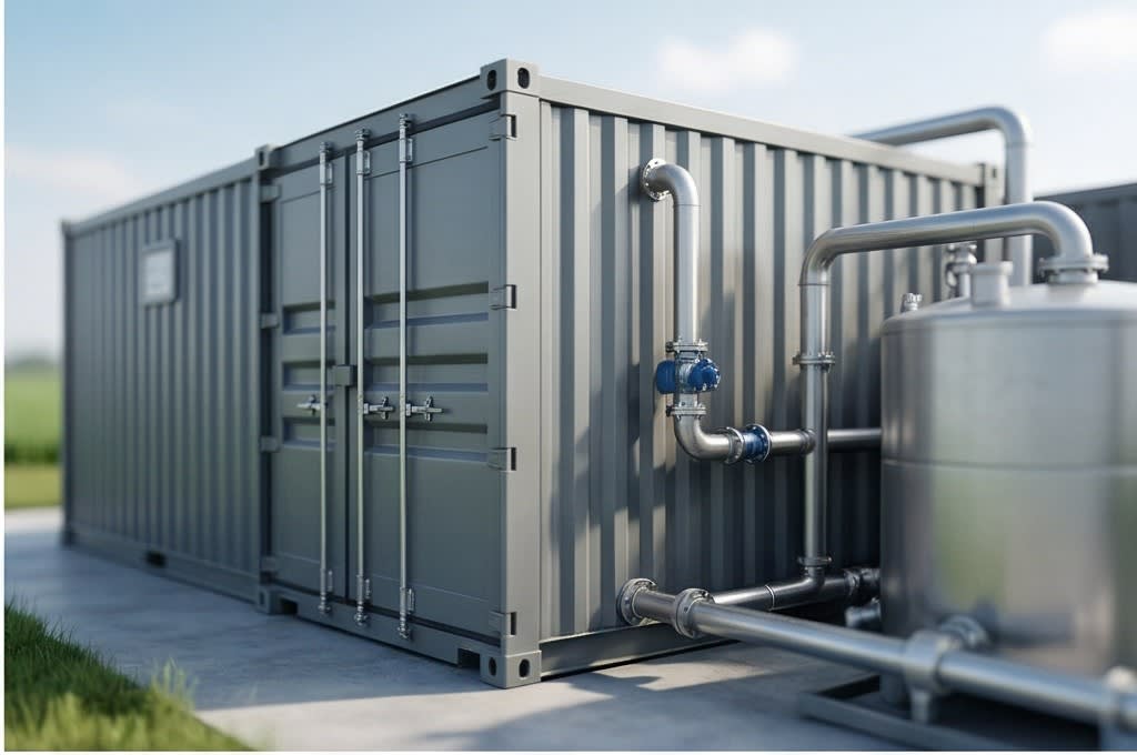 Modular Container Facility Entrance