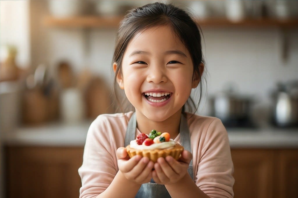 아이가 만든 과일 타르트