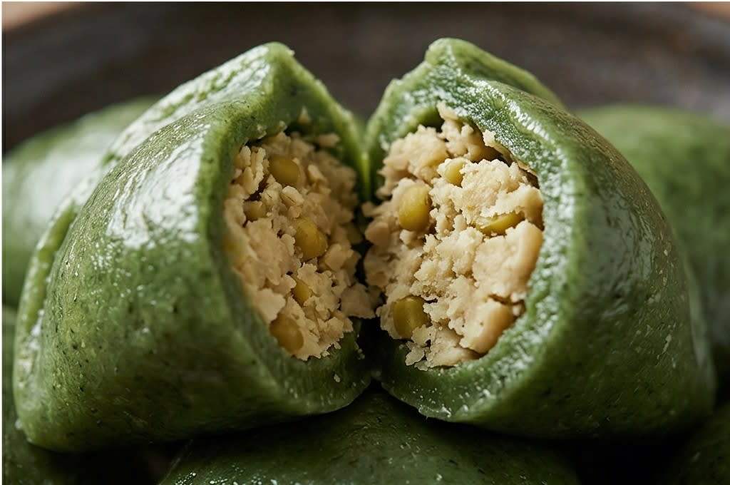 담백한 동부고물 가득한 단면