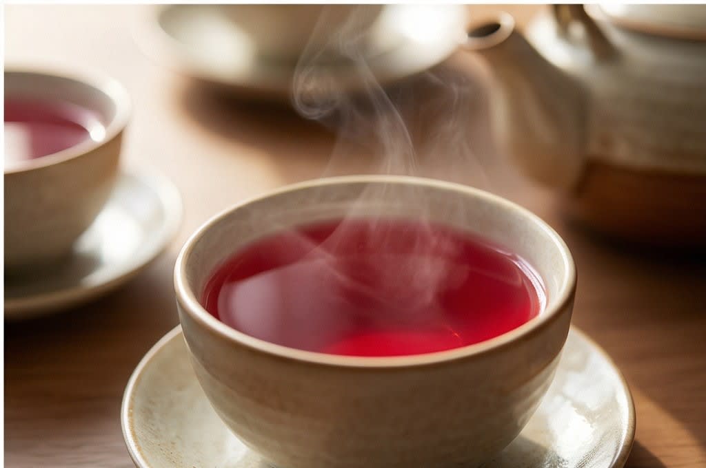 따뜻한 맨드라미차의 김