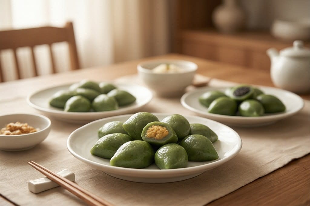 차와 함께 모시송편