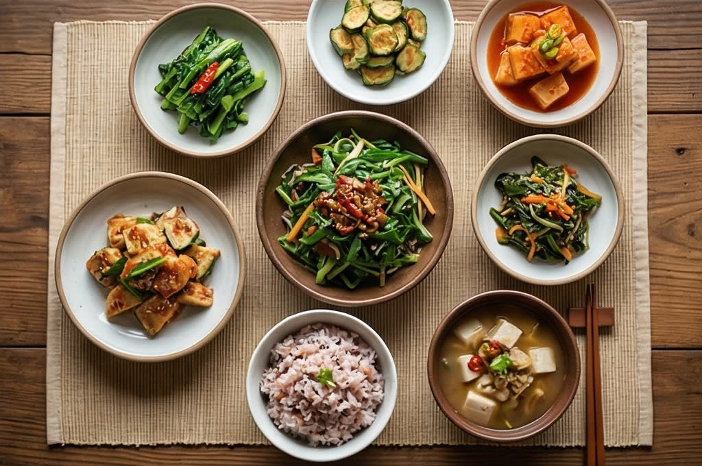 균형 잡힌 전통 상차림