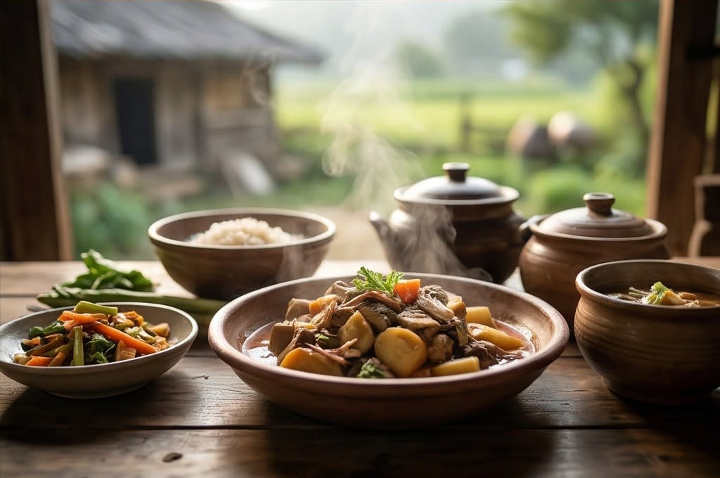 따뜻한 찌개와 밥