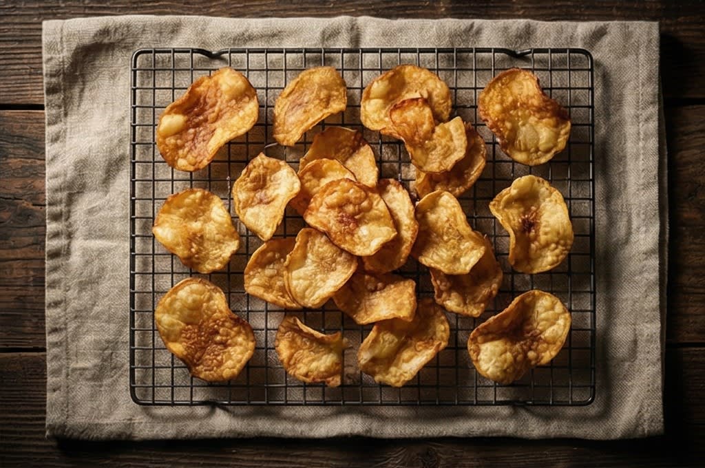 위생적으로 식히는 쌀칩