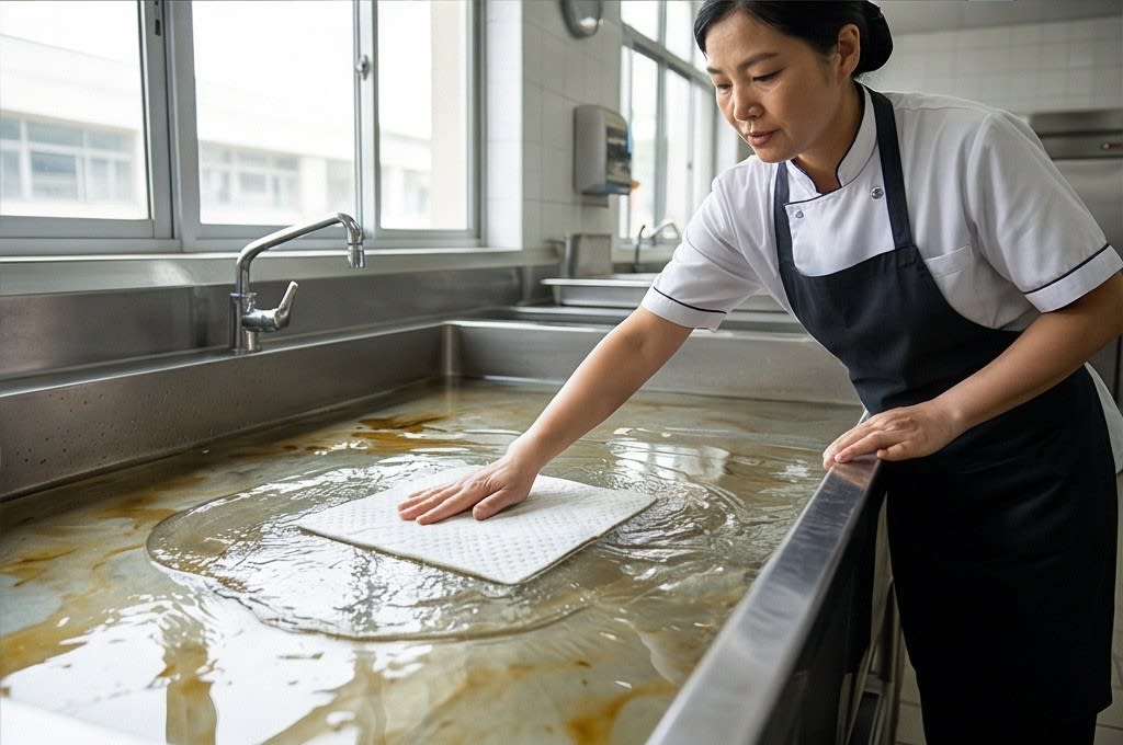 세정 트레이에서 기름 제거