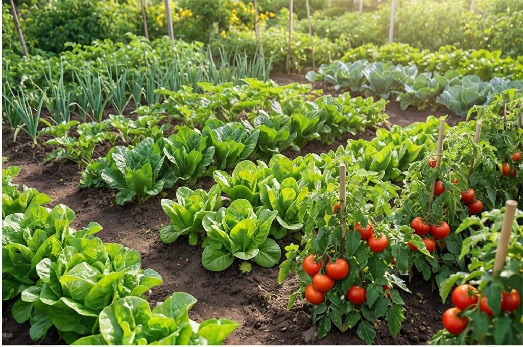 생기 넘치는 텃밭 채소