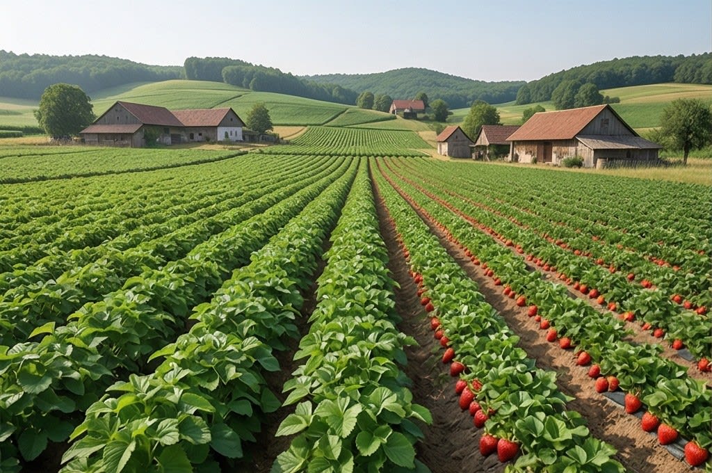 청정한 서천 딸기 농장 전경