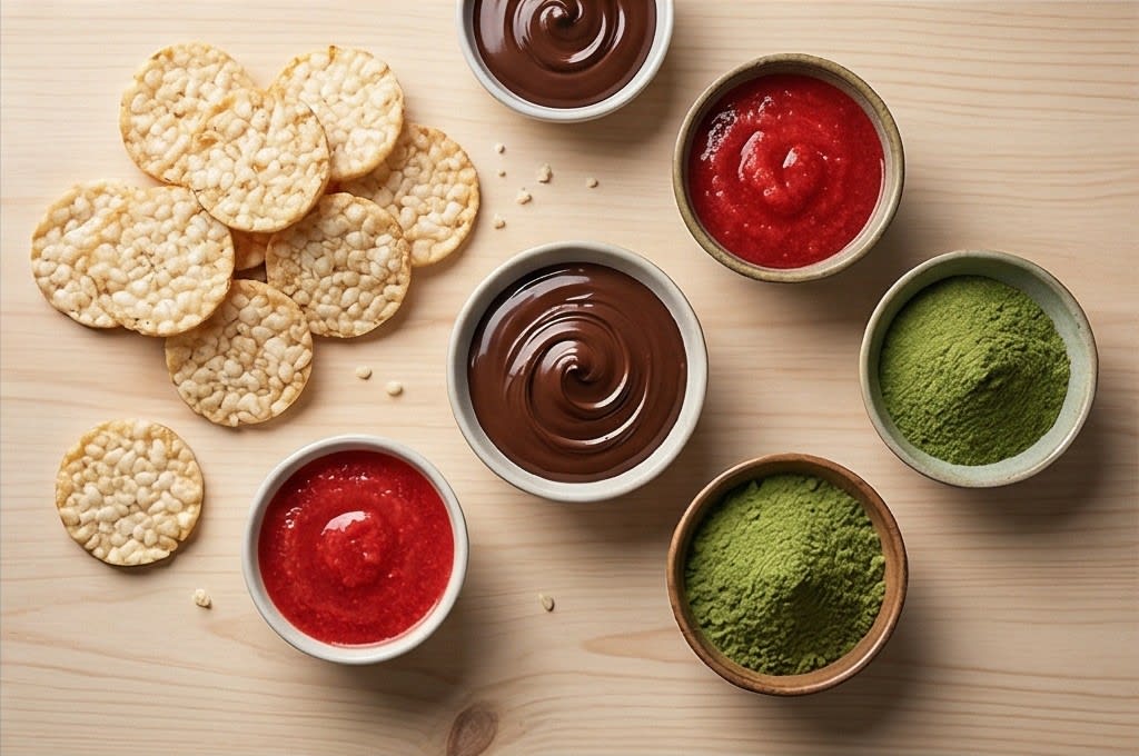 바삭한 쌀칩과 신선한 재료들