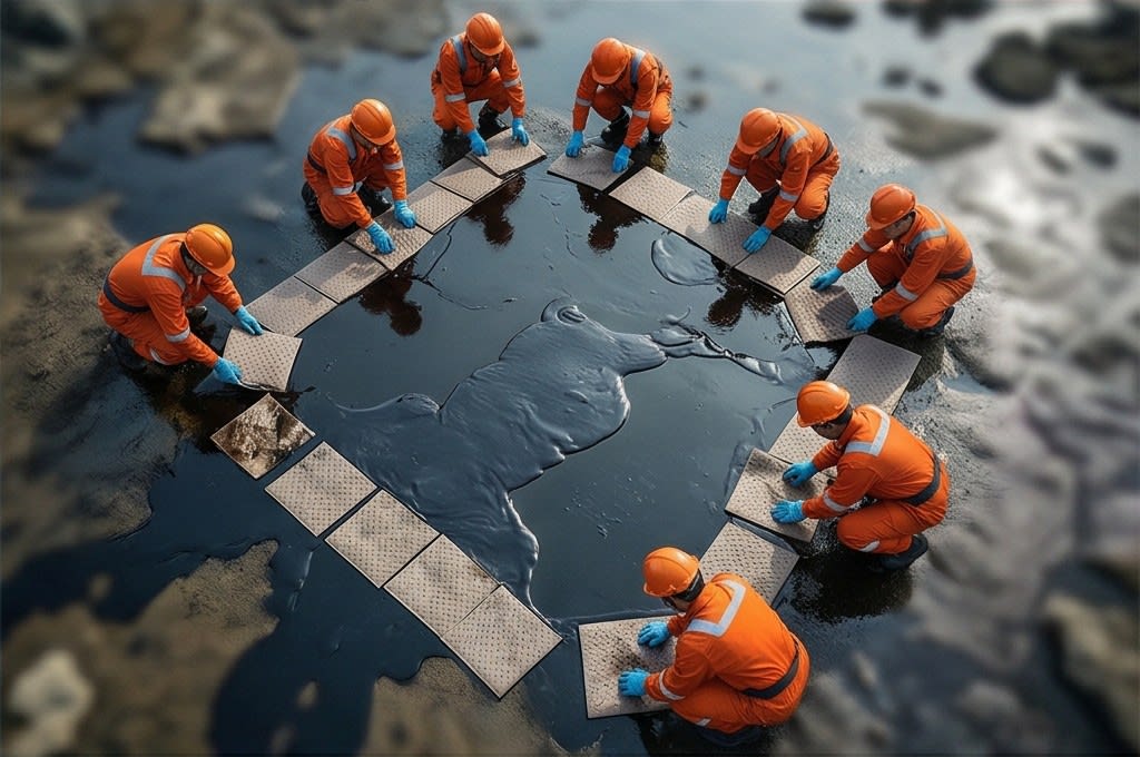 기름 유출 훈련 현장