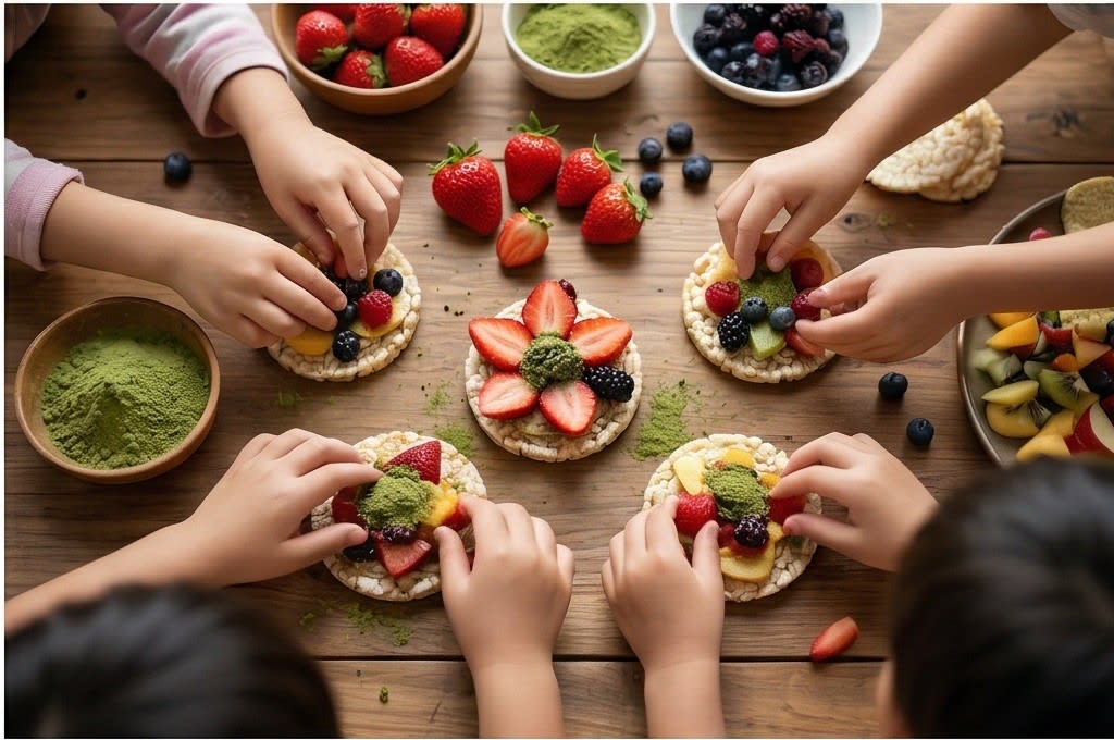 쌀칩 만드는 아이들