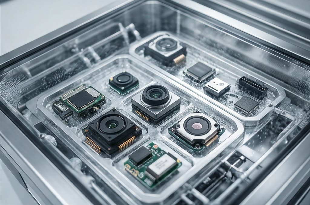 Camera Module Before Drying Post-Cleaning