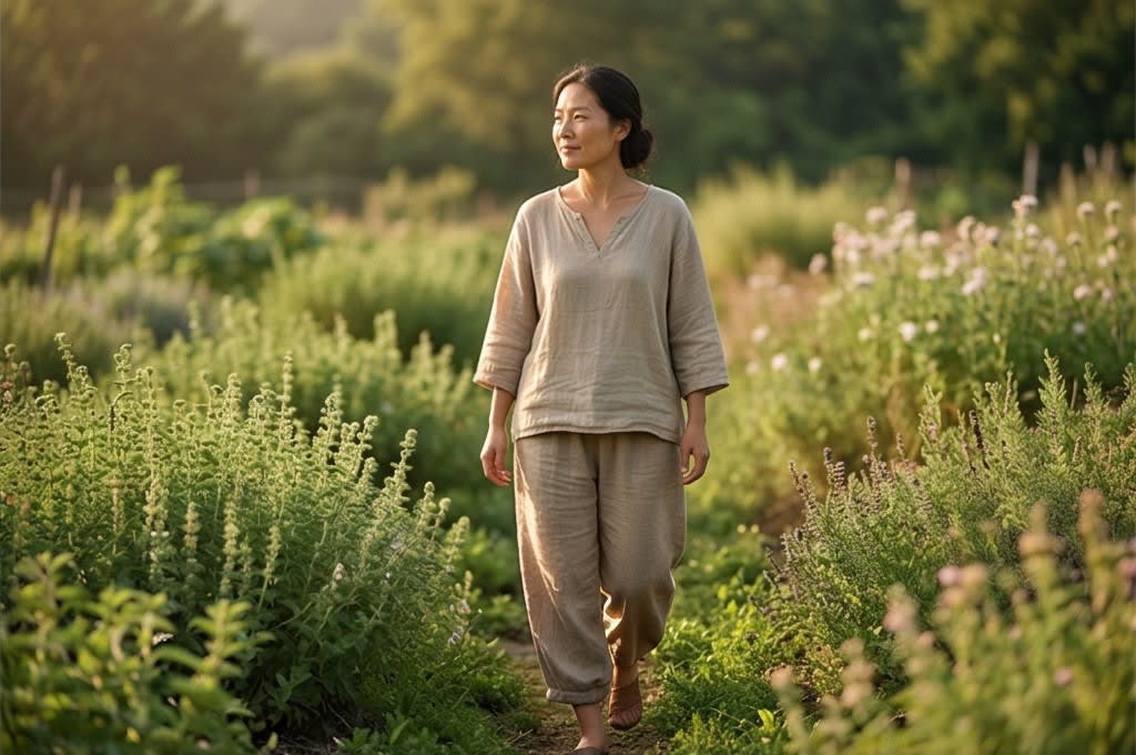농원 허브 숲 평화로운 모습